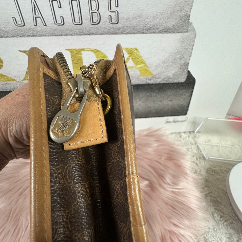 Celine Macadam Brown Monogram Chain Shoulder Bag - Picture 13 of 14